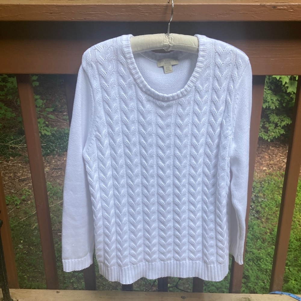 Appleseed’s cotton white pullover sweater